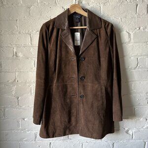 Brooks Brothers Brown Suede Jacket Size 4